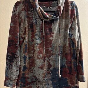 BAR Cowl Neck Sweater with Abstract Pattern